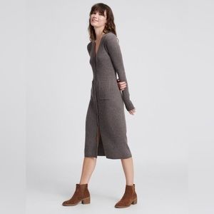 Naadam cashmere button up cardigan dress